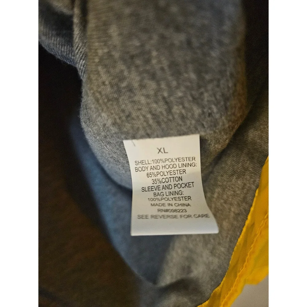 Magellan Outdoors Youth XL (Fits Women's S/M) Yellow Full Zip Hooded Windbreaker